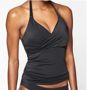 NWT Athleta Bra Cup Wrap Tankini 40 B/C Black v855